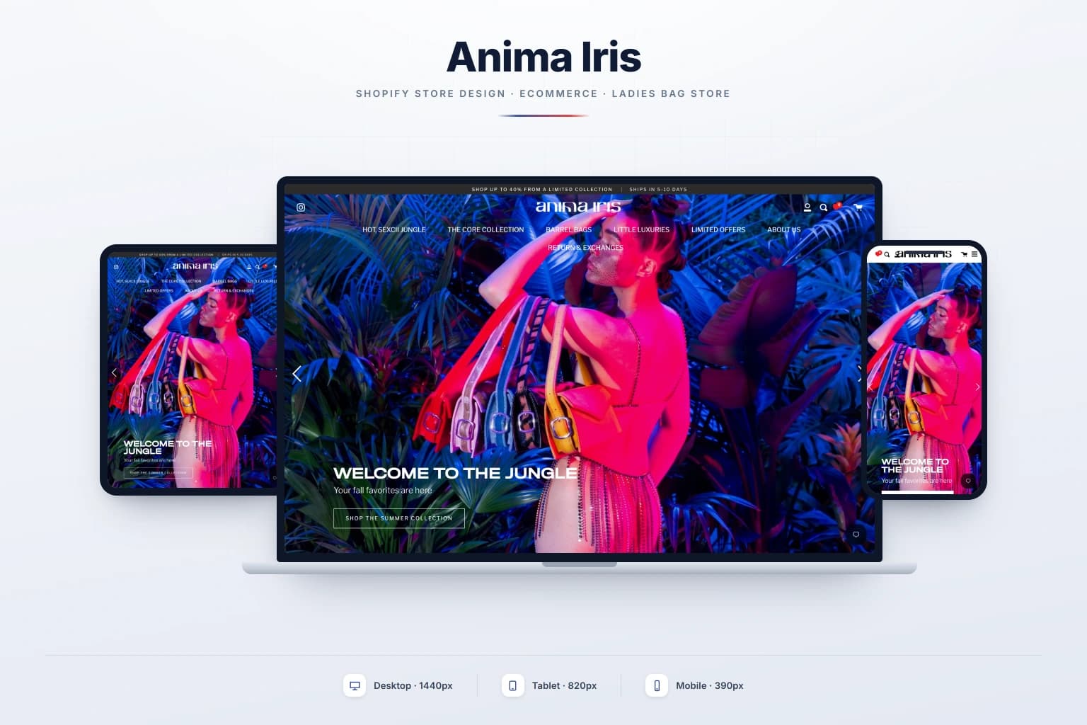 Anima Iris — Shopify Store Design