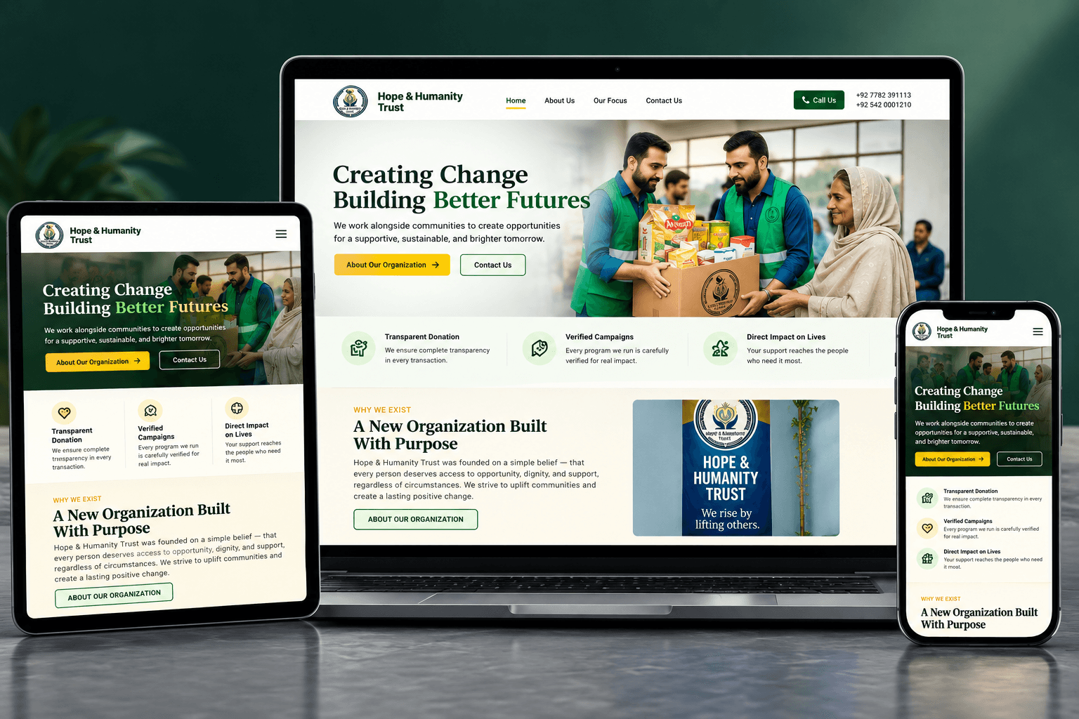 Hope and Humanity Trust — WordPress Web Development | Non Profit
